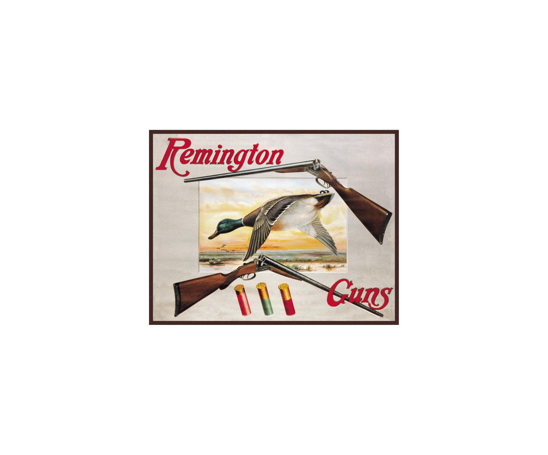 Placa Metálica Decorativa Remington Guns - Rossi