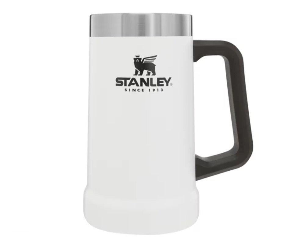 Caneca Térmica De Cerveja Stanley Classic 709 Ml Branco Polar