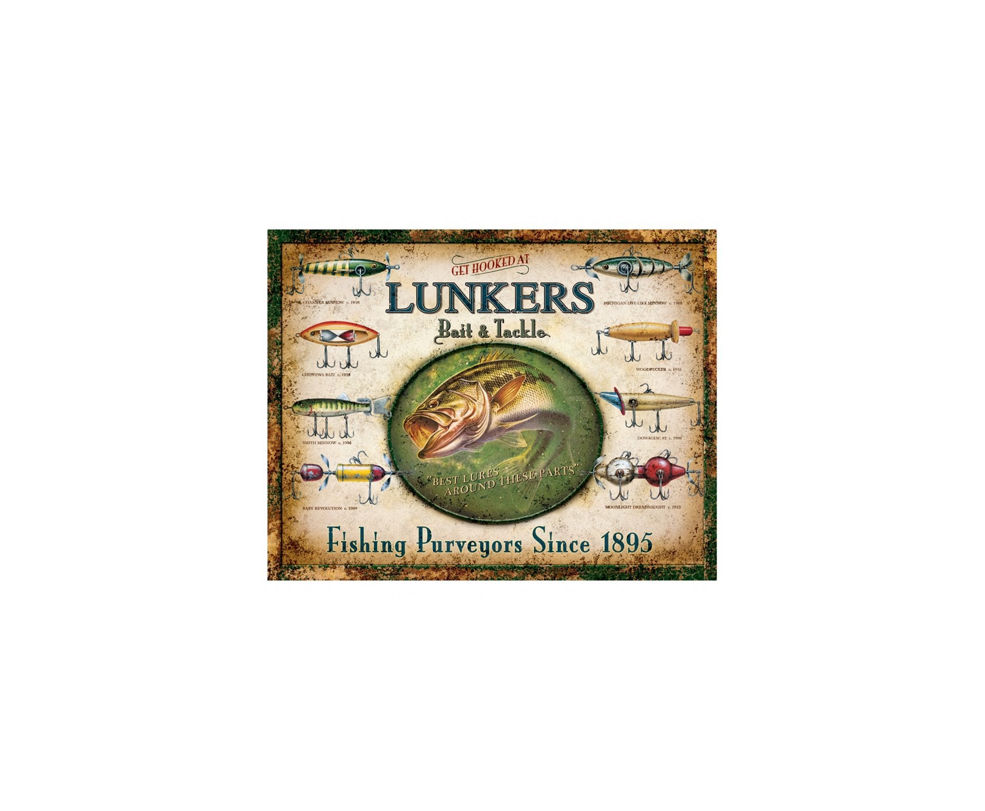 Placa Metálica Decorativa Lunkers - Rossi