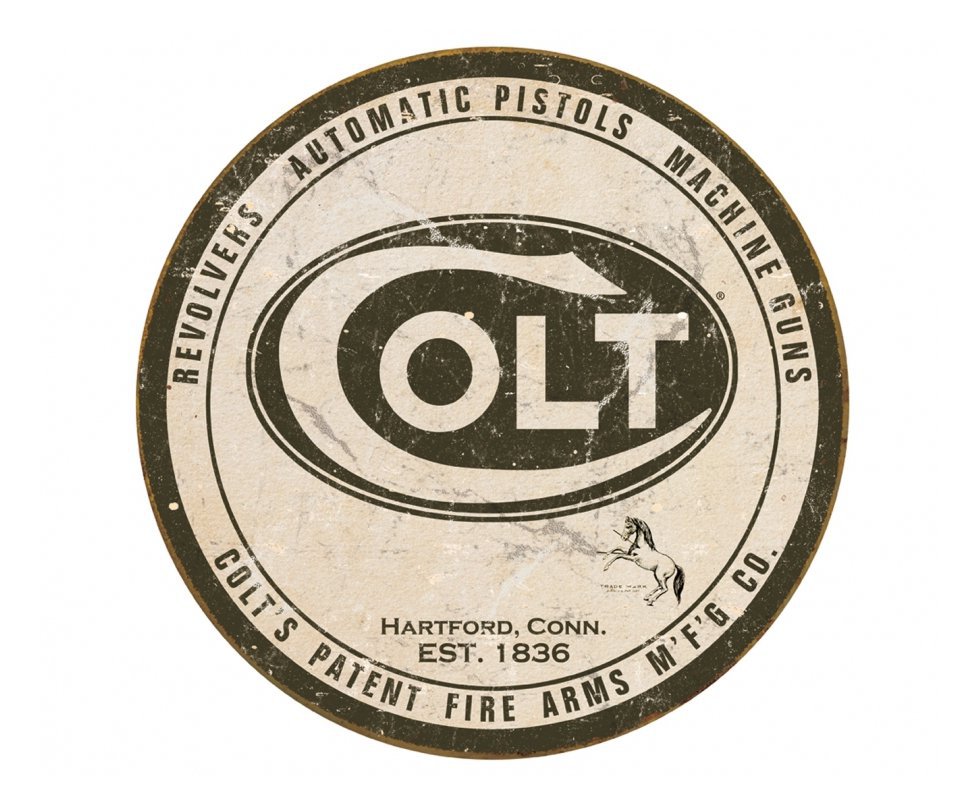 Placa Metálica Decorativa Colt Logo - Rossi