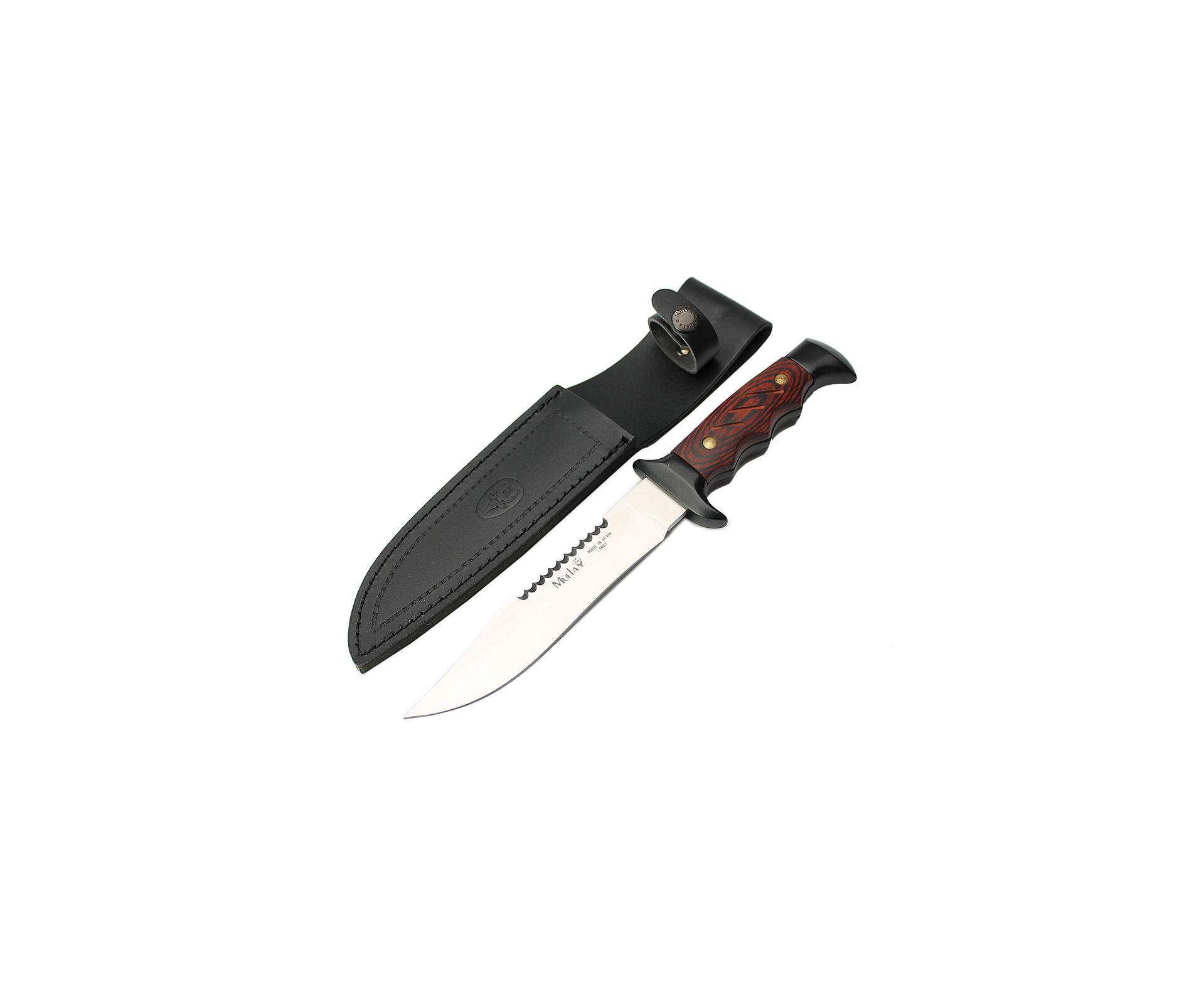 Faca Bowie Acampamento Muela Gaucho 5161-m + Bainha De Couro