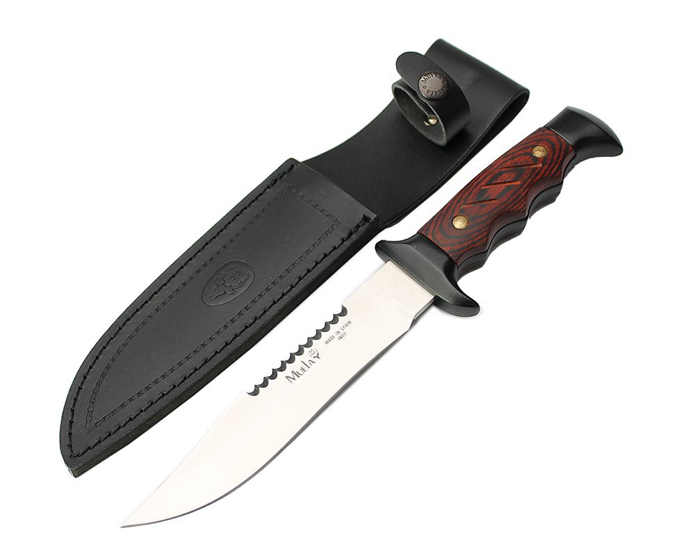 Faca Bowie Acampamento Muela Gaucho 5161-m + Bainha De Couro