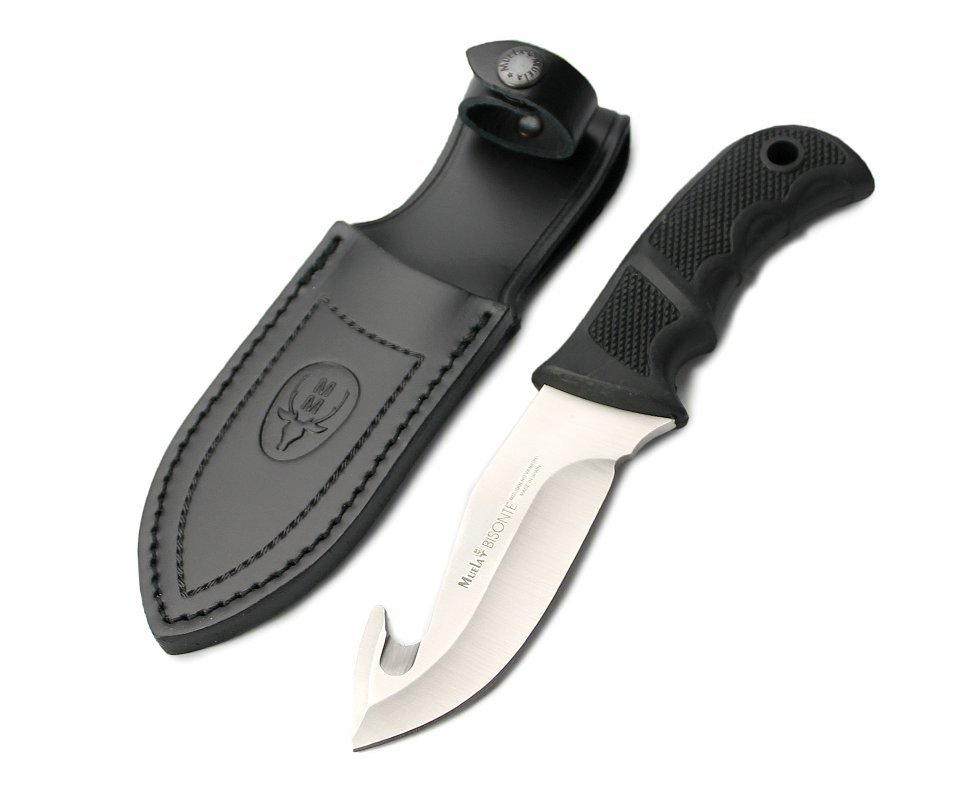 Faca Muela Bisonte 11g Skinner Coureadeira + Bainha De Couro - Espanhola