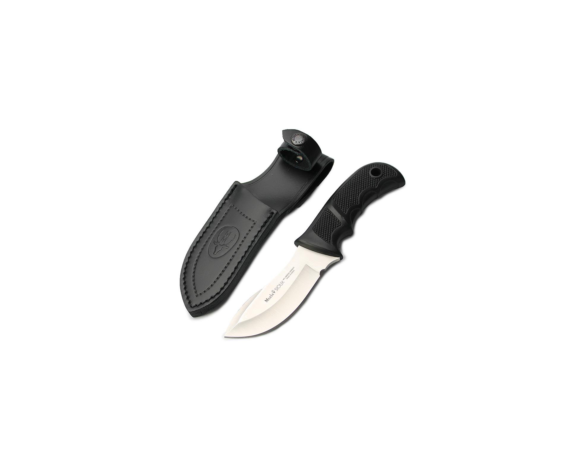 Faca Muela Sioux 10g Skinner Coureadeira + Bainha Couro - Espanhola