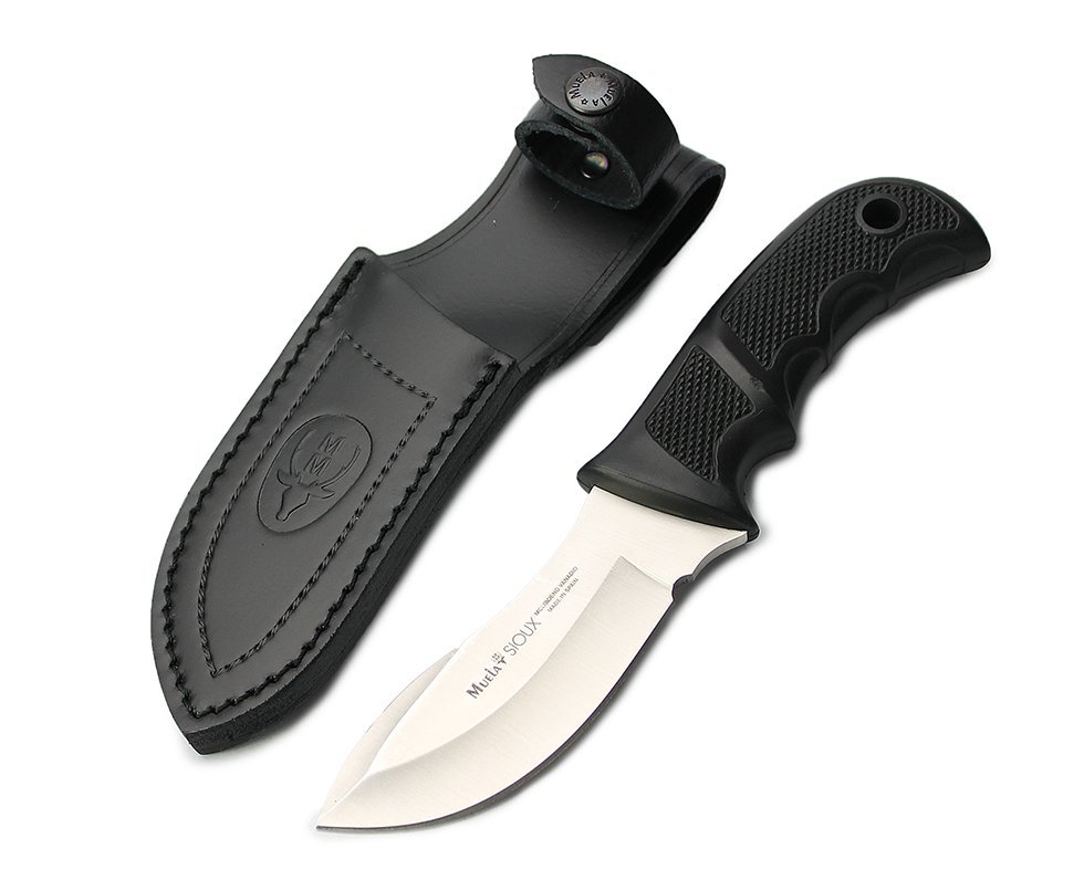 Faca Muela Sioux 10g Skinner Coureadeira + Bainha Couro - Espanhola