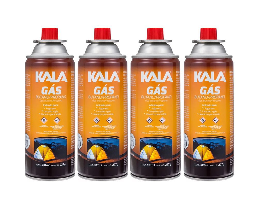 Refil Gas Para Fogareiro Campgas Com 4 Und - Kala