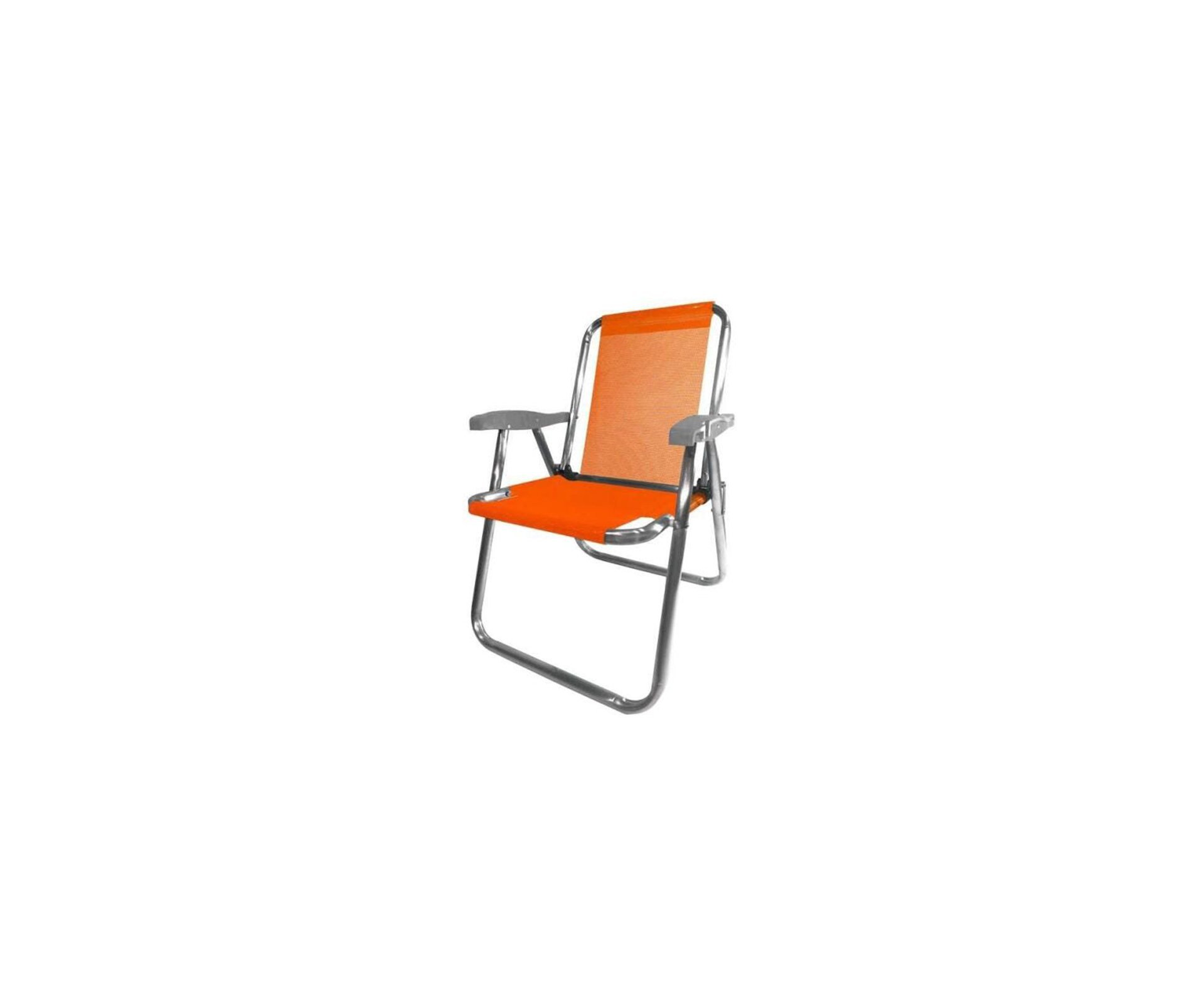 Cadeira Praia Aluminio Zaka Plus Laranjada Capacidade 100kg