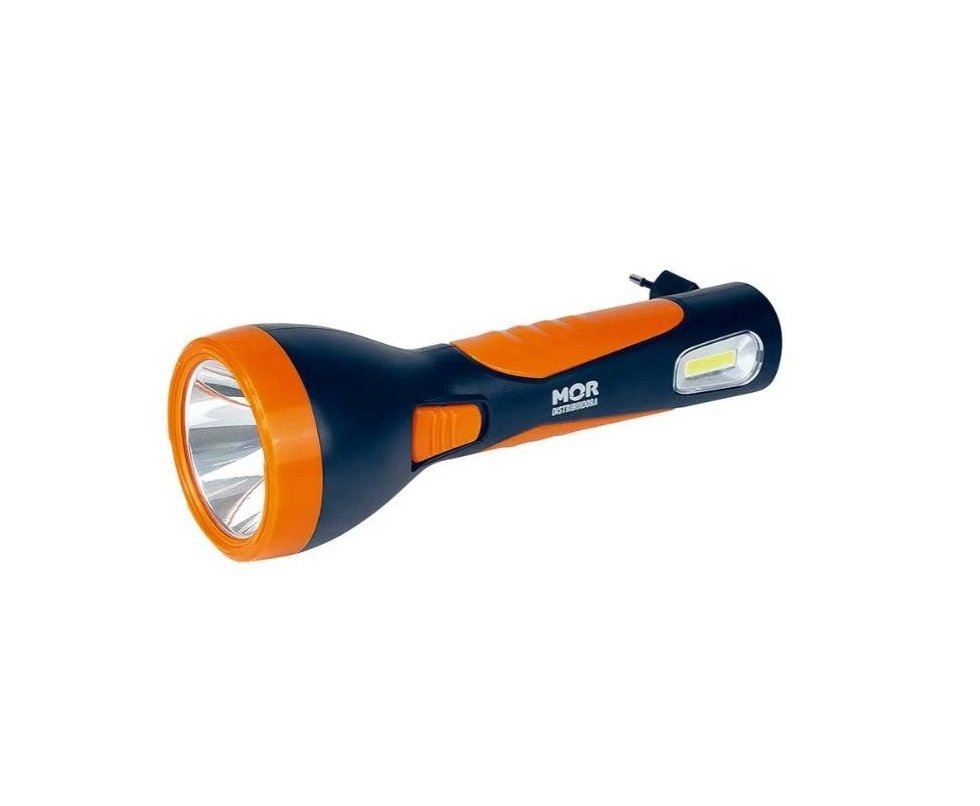 Lanterna De Led Power 150 Lumens Recarregável Laranjada - Mor