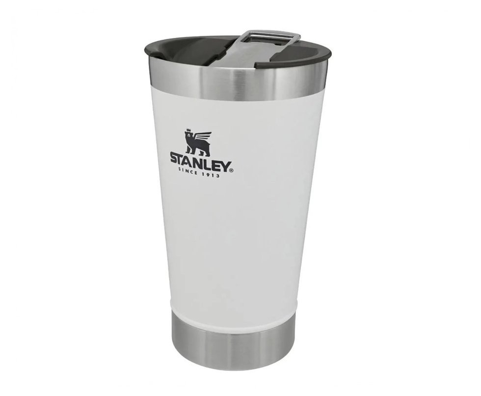 Copo Térmico De Cerveja Com Tampa E Abridor De Garrafas Branco Polar 0.473l - Stanley
