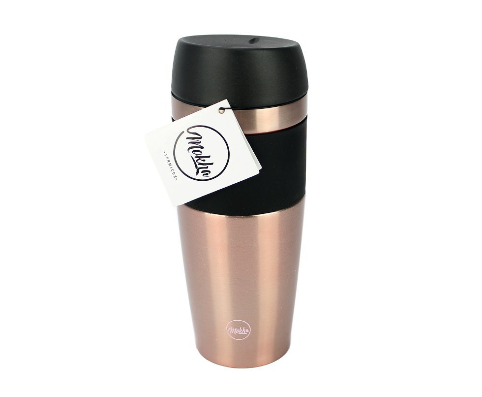 Copo Térmico Rub Inox 450ml Com Tampa Rose Gold - Mokha