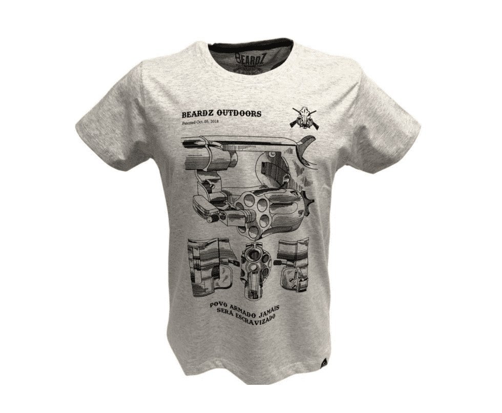 Camiseta Beardz Masculina Revólver Ts29 - P