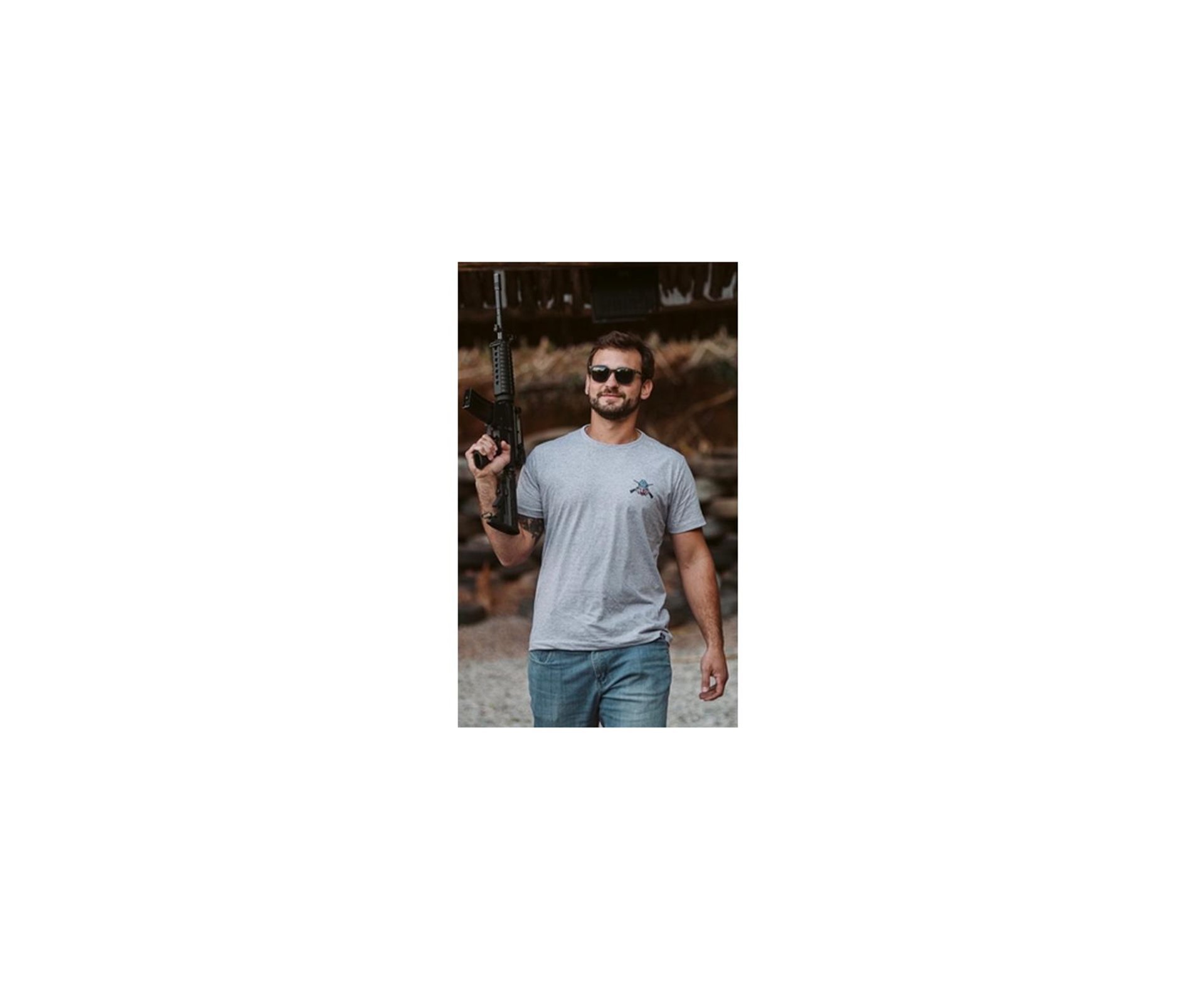 Camiseta Masculina Beardz Honor The Fallen M4 Ts40 - P
