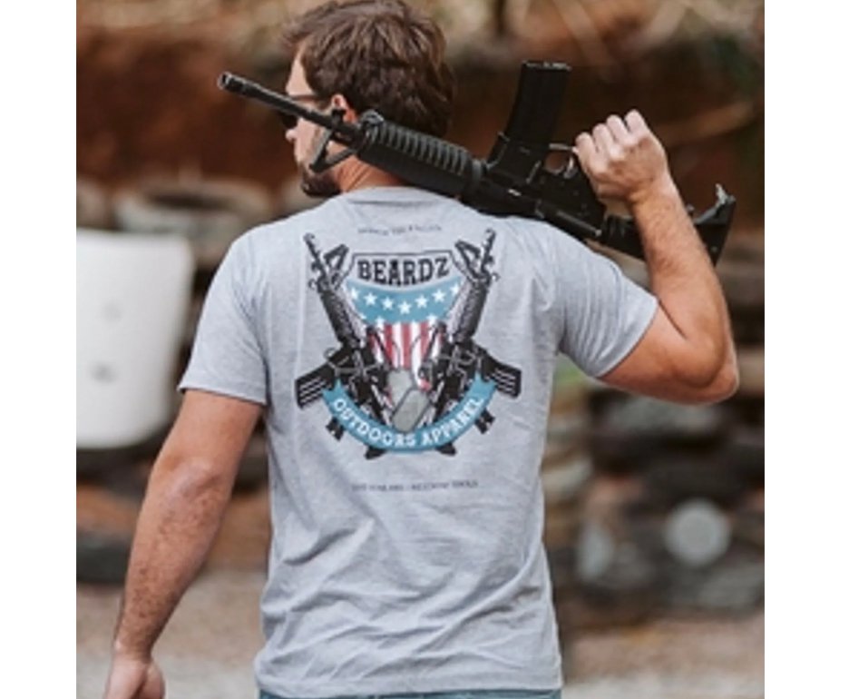 Camiseta Masculina Beardz Honor The Fallen M4 Ts40 - P