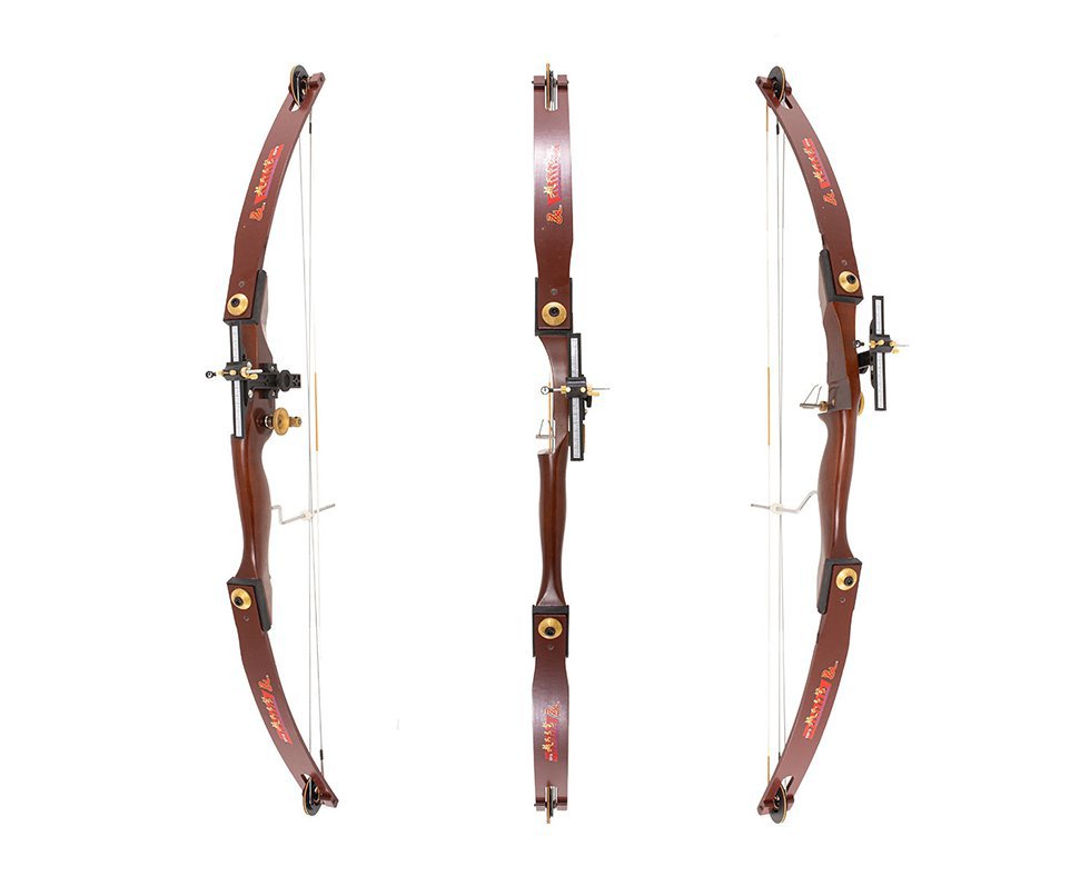 Arco Composto 36 Libras Riser Madeira Marrom (canhoto) Junxing