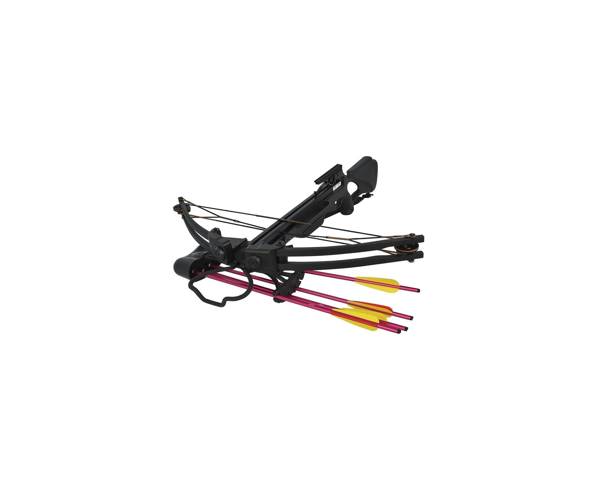 Balestra Composta Pro 300b Black 175 Libras Com Quiver e Bandoleira - Man Kung