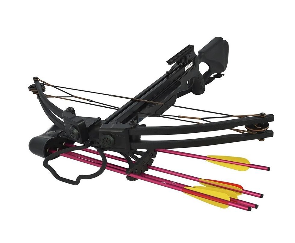 Balestra Composta Pro 300b Black 175 Libras Com Quiver e Bandoleira - Man Kung