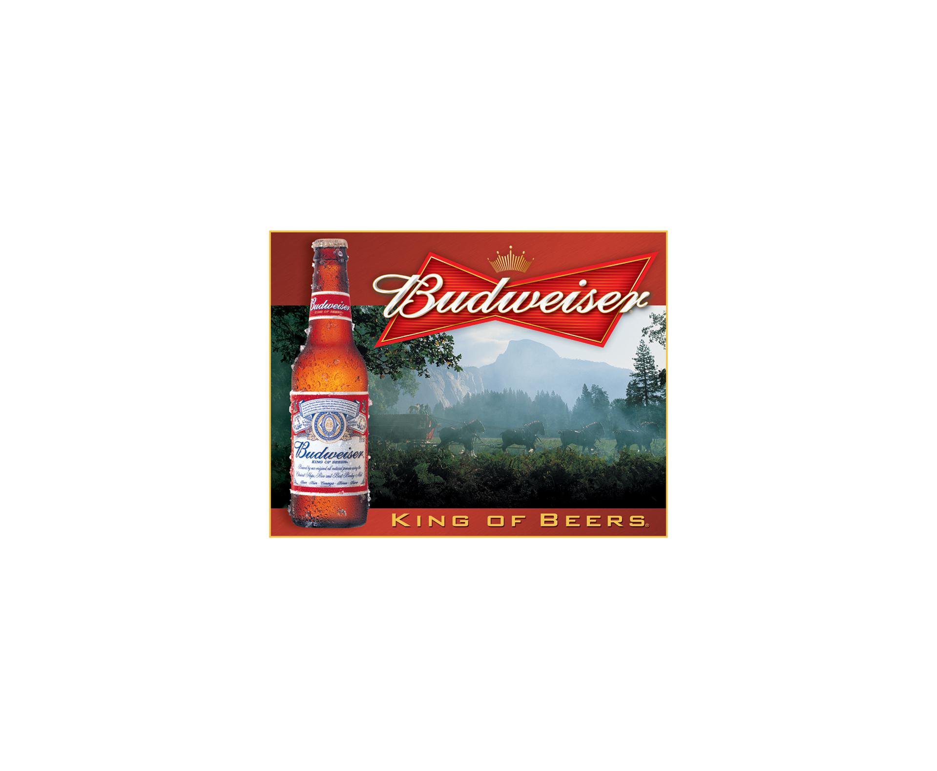 Placa Metálica Decorativa Budweiser King Of Beers - Rossi