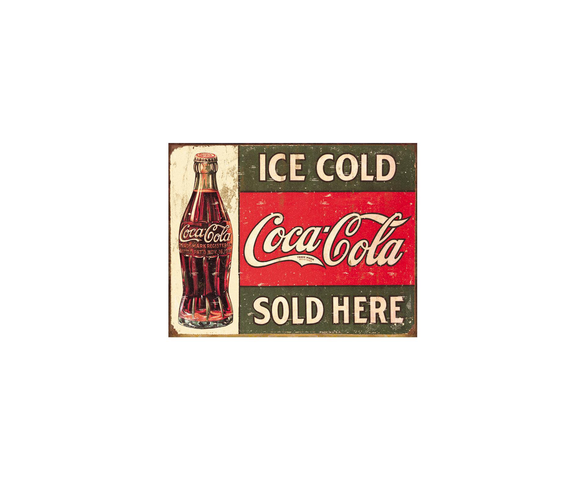 Placa Metálica Decorativa Ice Cold Coke 2 - Rossi