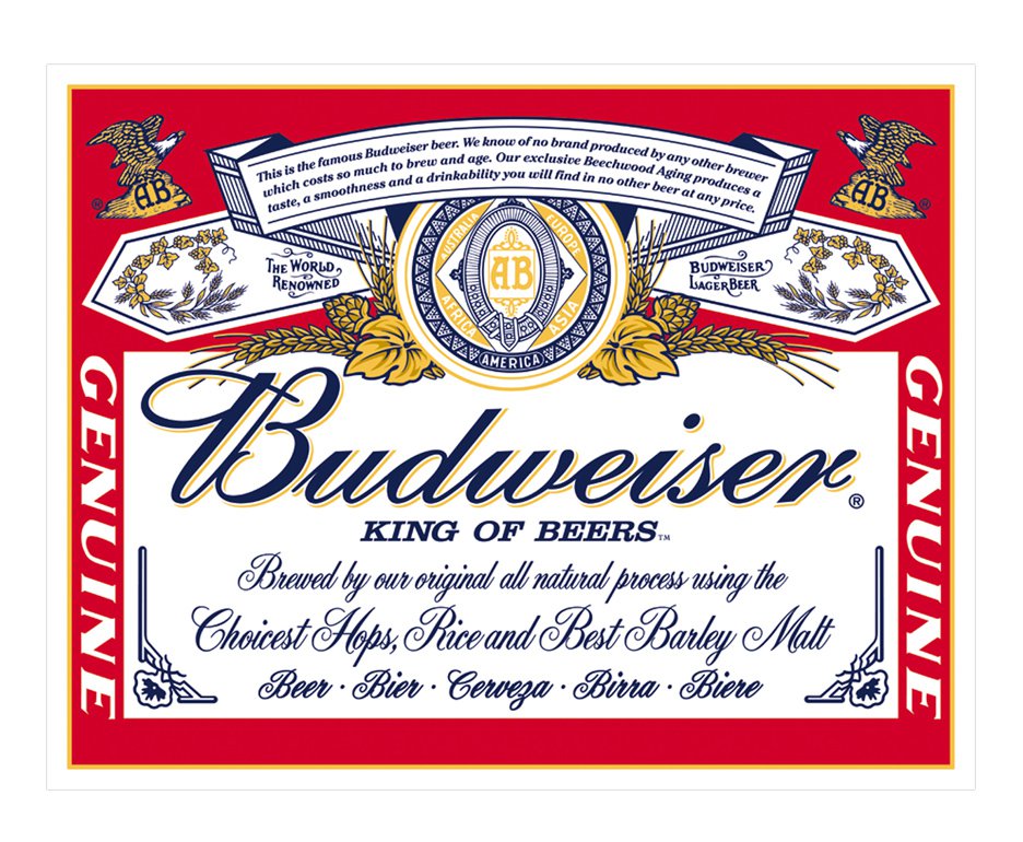 Placa Metálica Decorativa Budweiser - Rossi