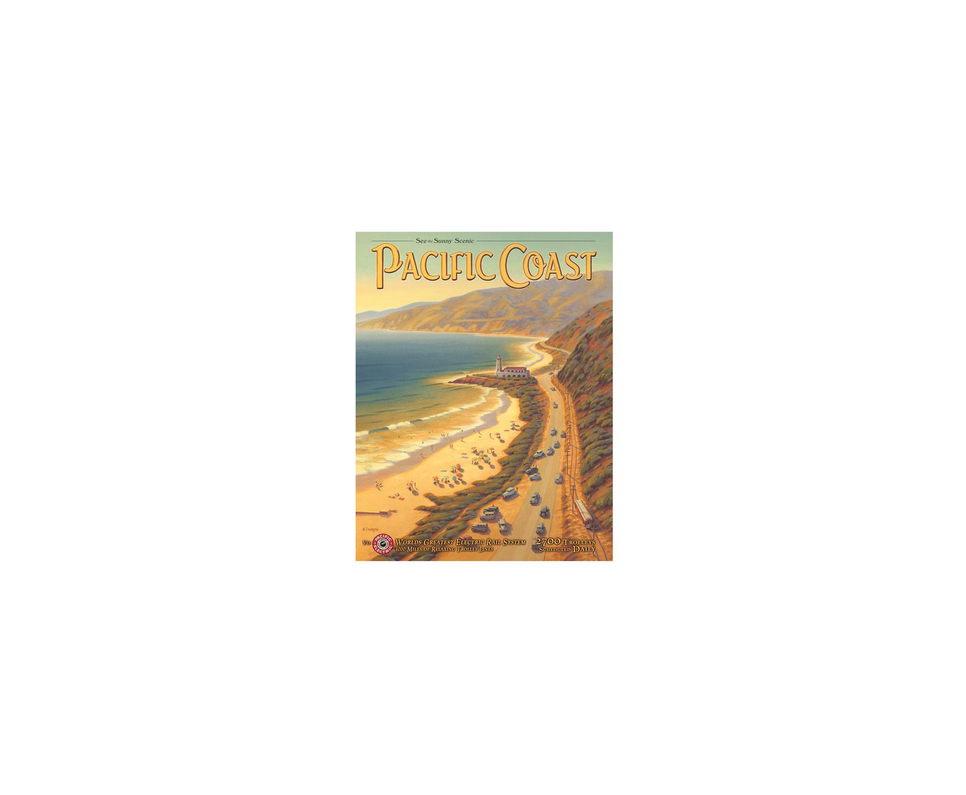 Placa Metálica Decorativa Pacific Coast - Rossi