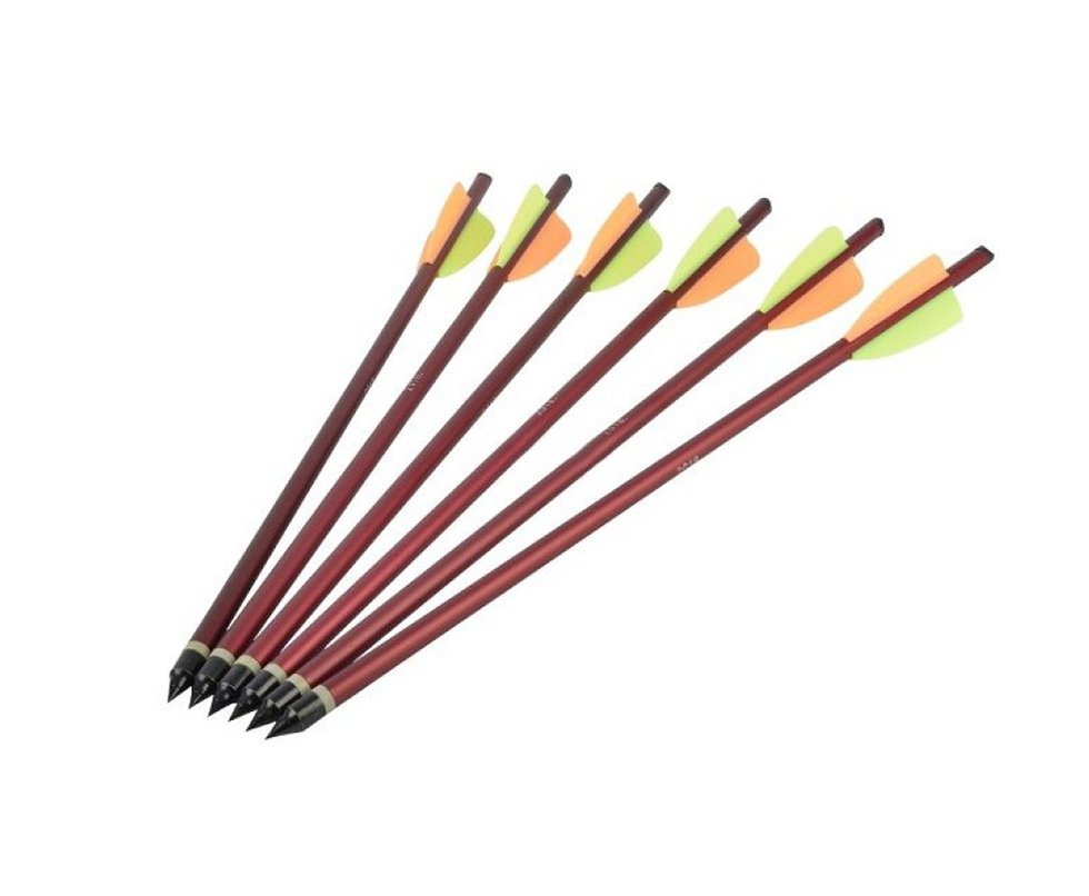 Kit 6 Setas De Aluminio Para Besta / Balestra Vermelha Tam 35 Cm