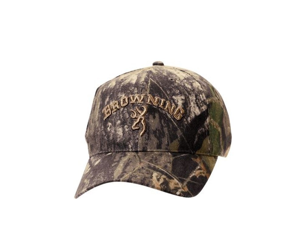 Kit Boné Browning Camuflado Com Lanterna Para Camping - Verde E Bege