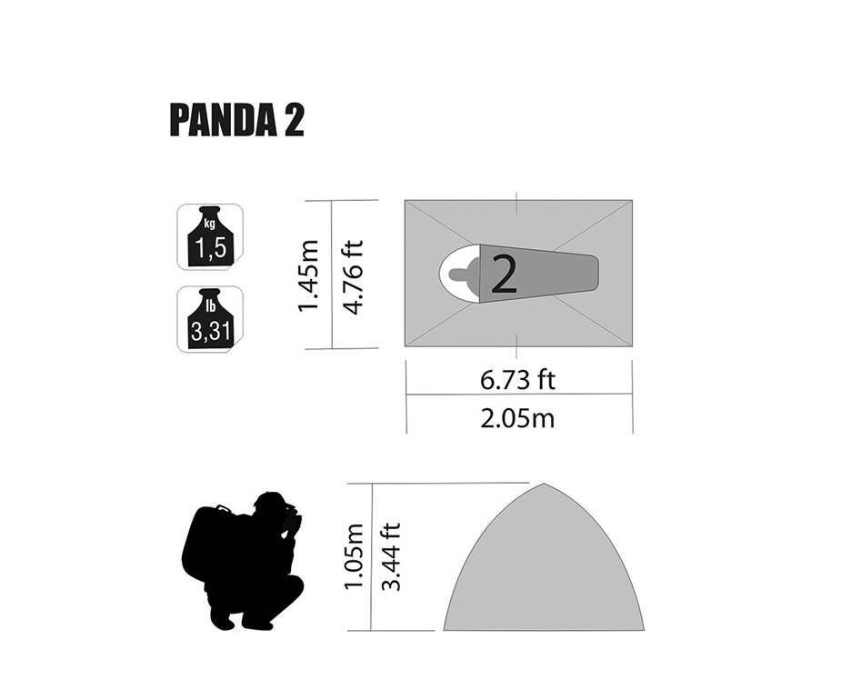 Barraca Panda 2 Pessoas - Nautika