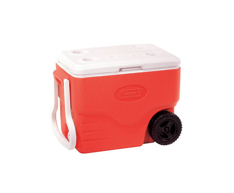 Caixa Térmica Coleman Com Rodas 40 Qt (38 Lts) - Vermelha