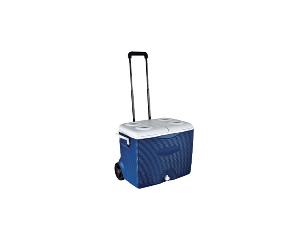 Caixa Térmica 45 Qt Com Rodas Microban Azul - Rubbermaid