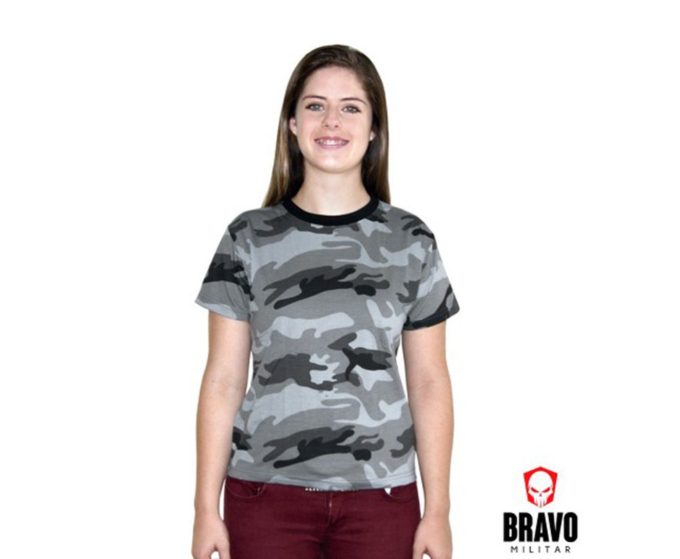 Baby Look Camuflada Urbano 1 - Bravo - P