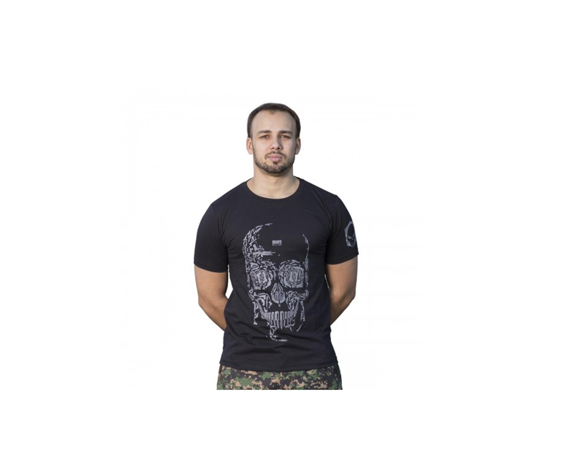 Camiseta Estampada Caveira Preta - Bravo - P