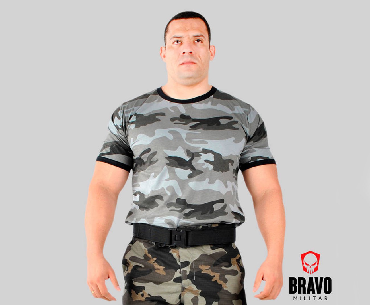 Camiseta Masculina Camuflada Urbano - Bravo - P