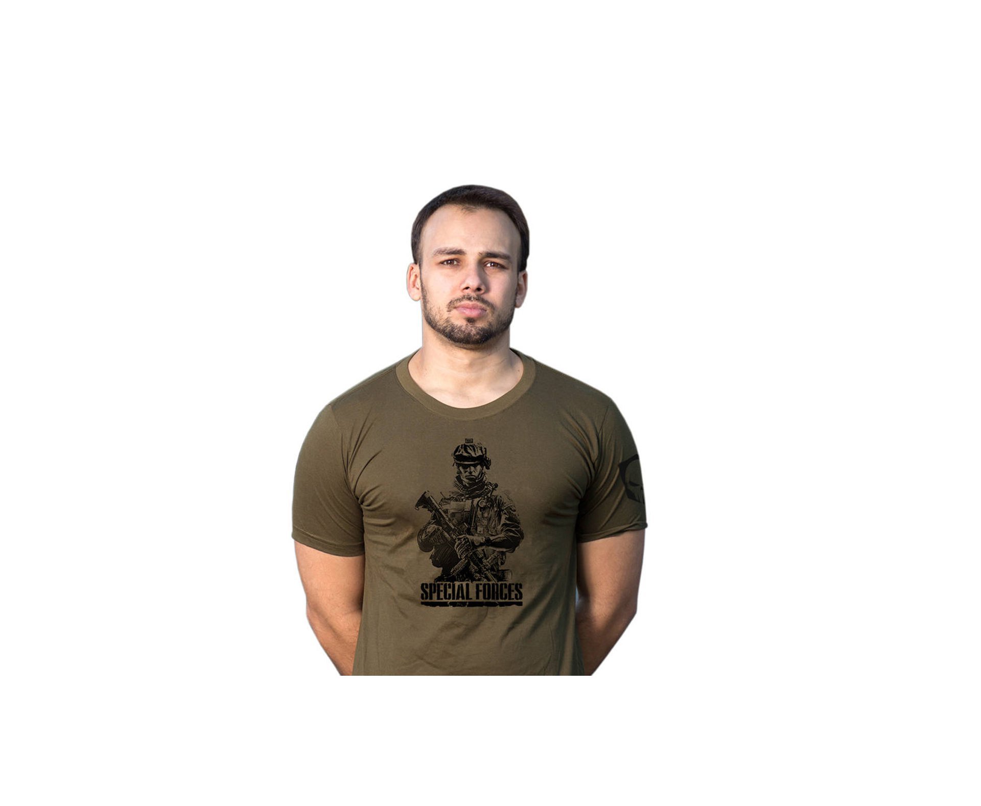 Camiseta Estampada Special Forces Verde -  Bravo - P