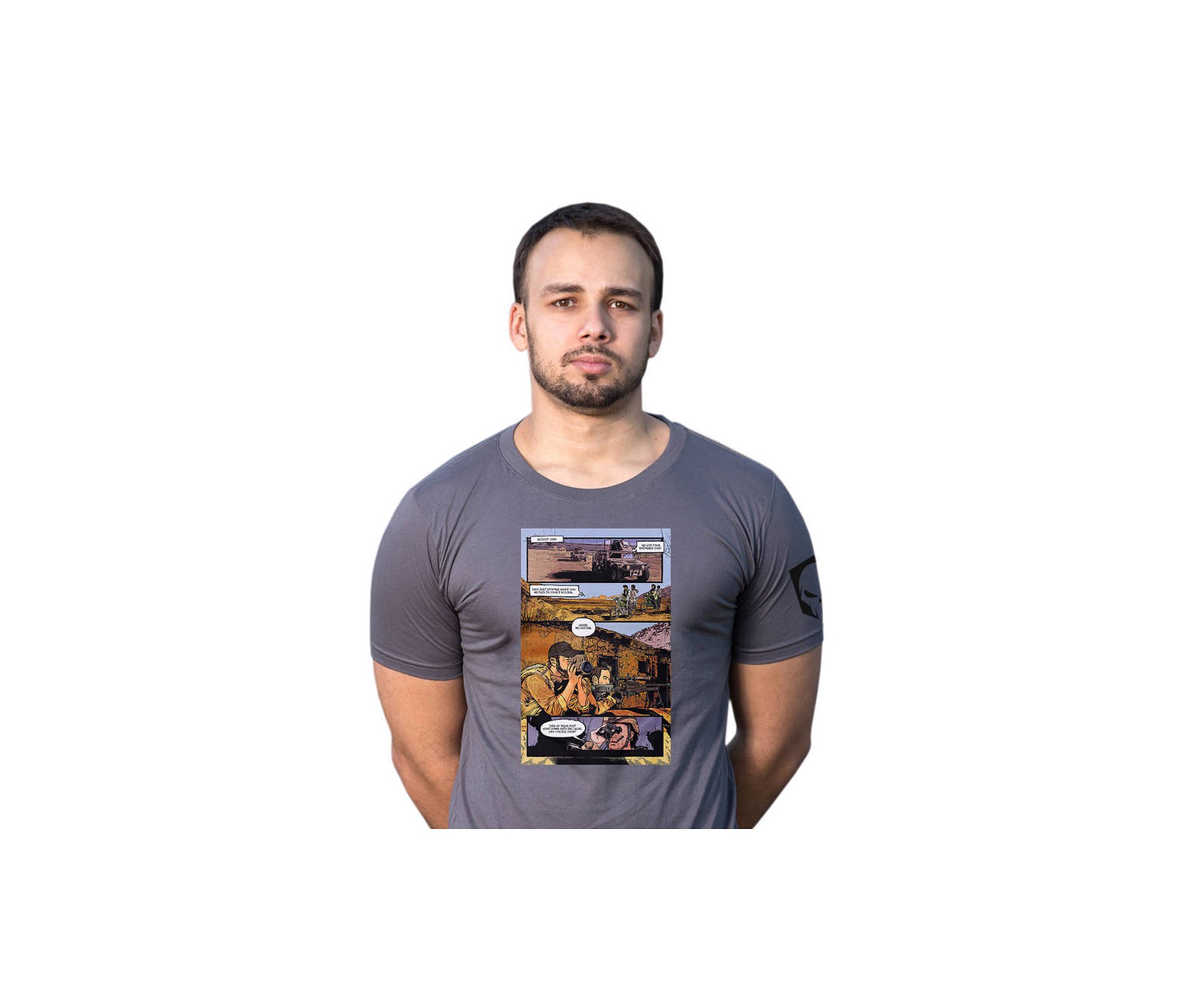 Camiseta Estampada Hq Cinza  -  Bravo - P