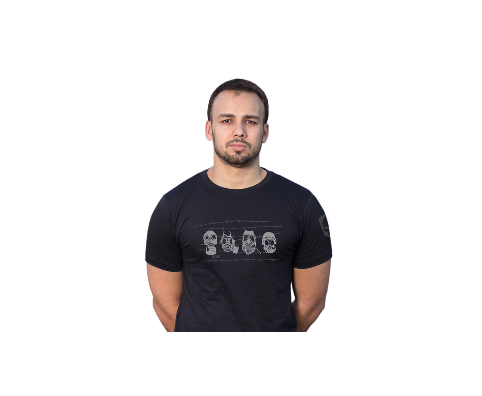 Camiseta Estampada Mascaras Preta - Bravo - P