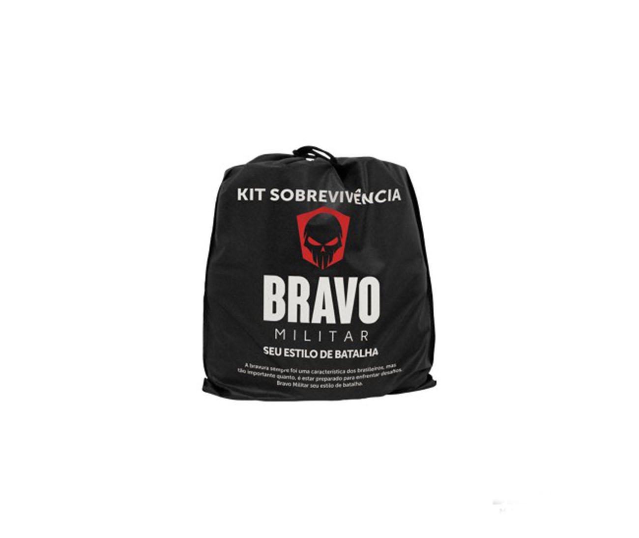 Kit Sobrevivência Bravo Militar  100 Itens - Bravo