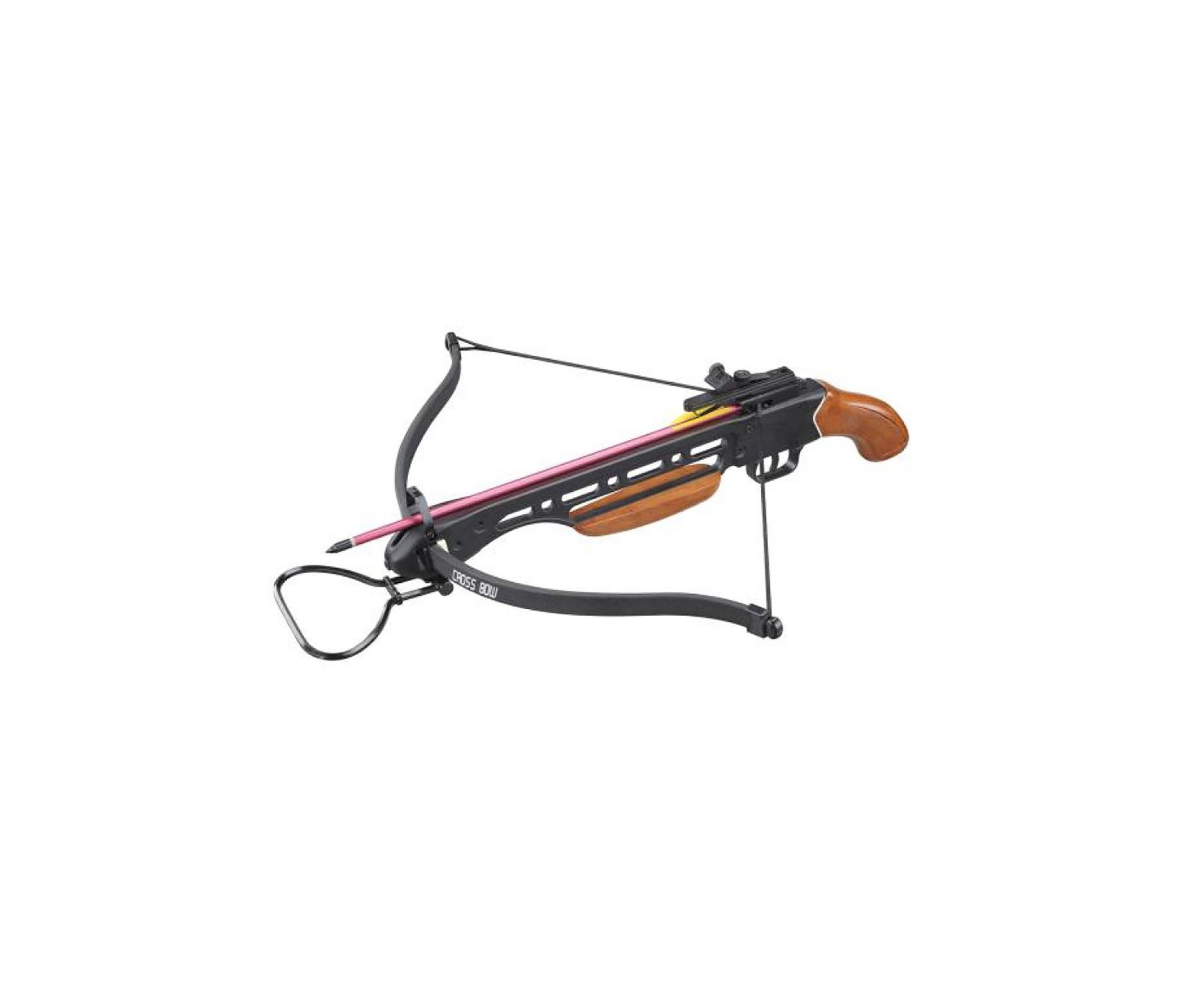 Balestra Pistola Md Mk-150a1h 150lbs Alumínio E Coronha Em Madeira - Man Kung