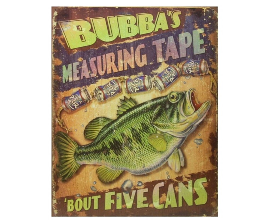 Placa Metálica Decorativa Bubbas Measuring Tape - Rossi