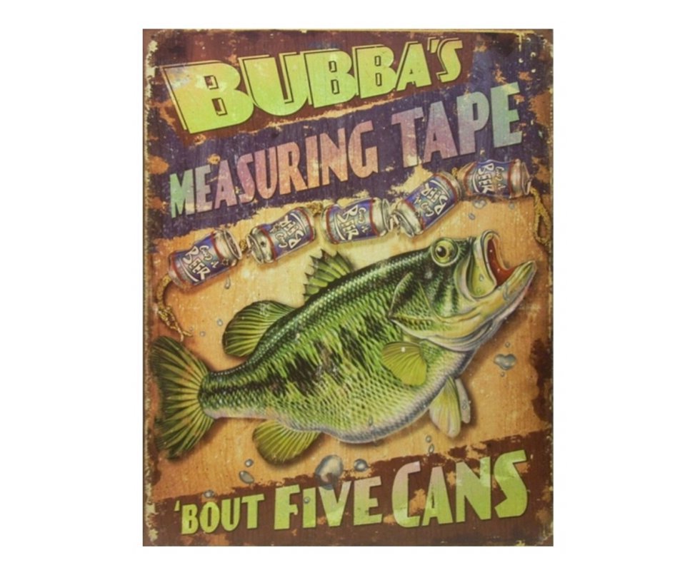Placa Metálica Decorativa Bubbas Measuring Tape - Rossi