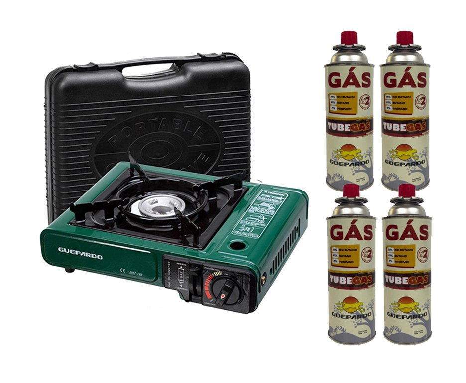 Fogareiro Duppio Guepardo + 04 Refil Gas - Guepardo