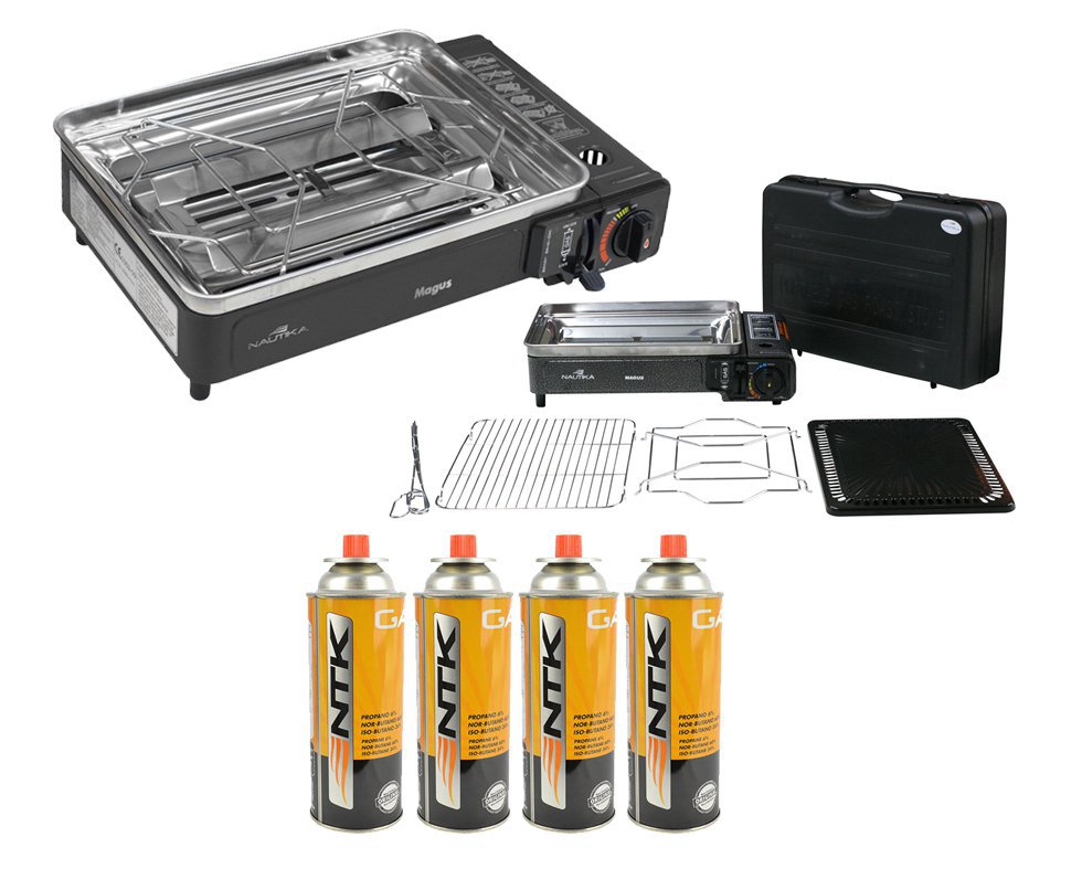 Fogareiro Magus 3 Em 1 + 04 Refil Gas - Nautika