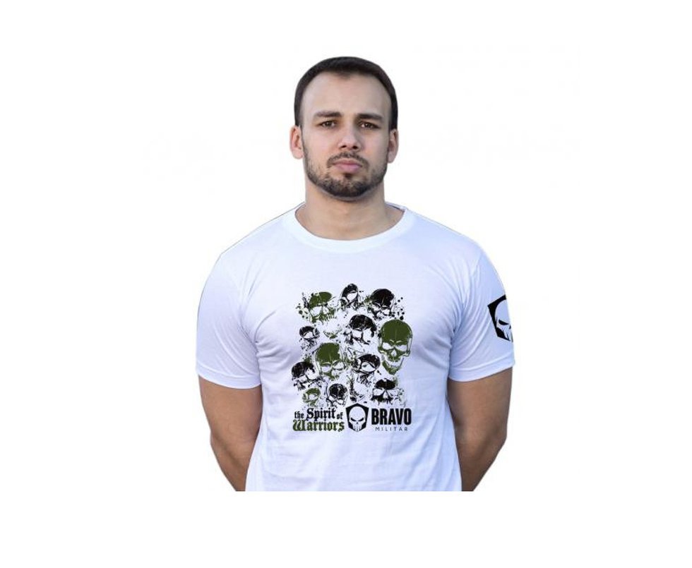 Camiseta Estampada Spirit Of Warriors - Branco - Bravo  - P