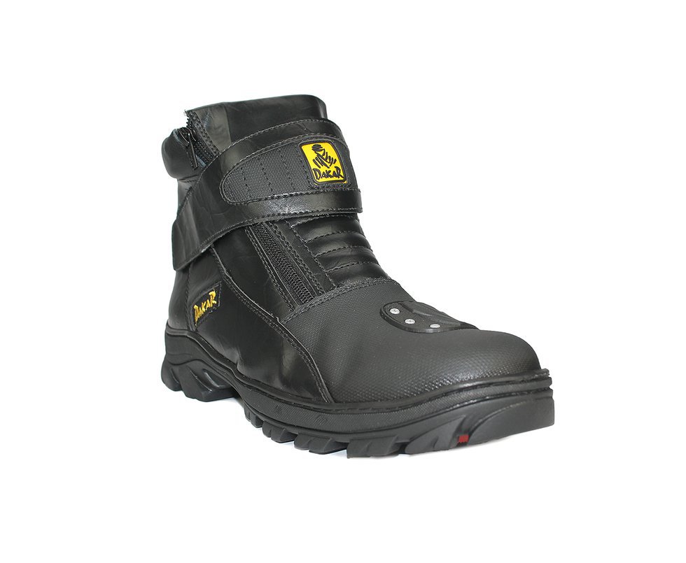 Bota Moto Accra Preto/brilho - Dakar