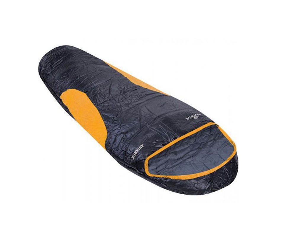 Saco De Dormir Nautika Tipo Sarcófago Antartik -7ºc A +3ºc Preto E Laranja Ziper Right