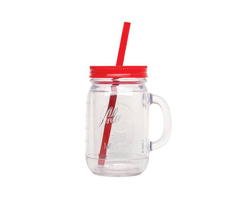 Caneca Termica Classic Mason 0.473l Transp C/ Vermelho - Aladdin