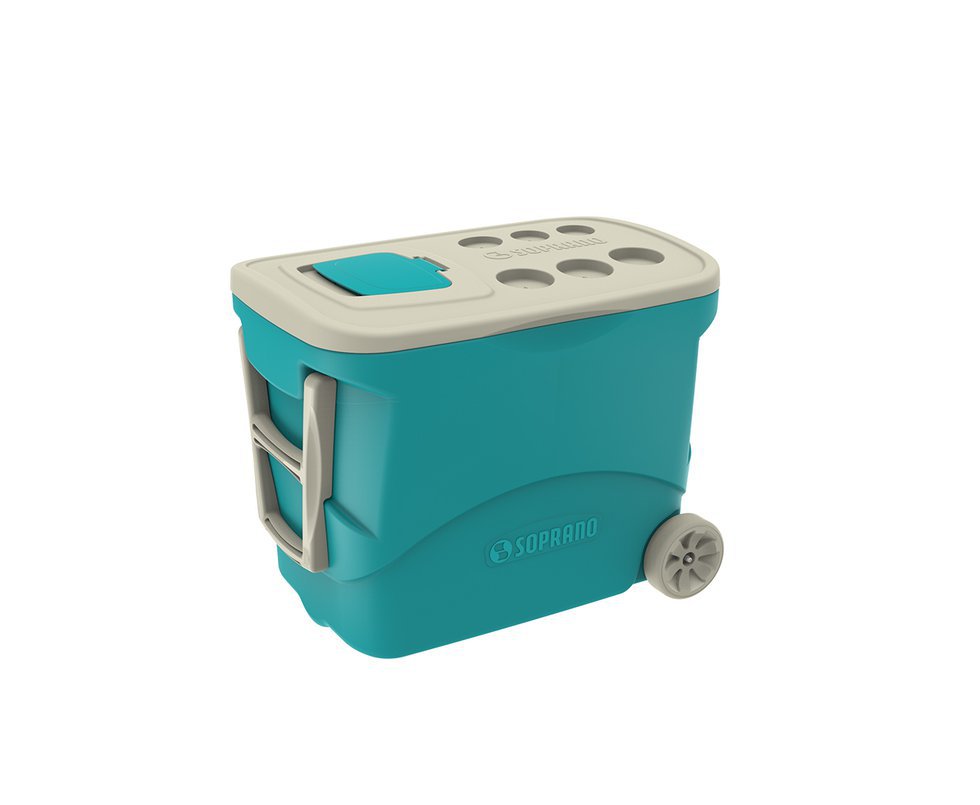Caixa Termica Tropical C/ Rodas 50l Azul - Soprano