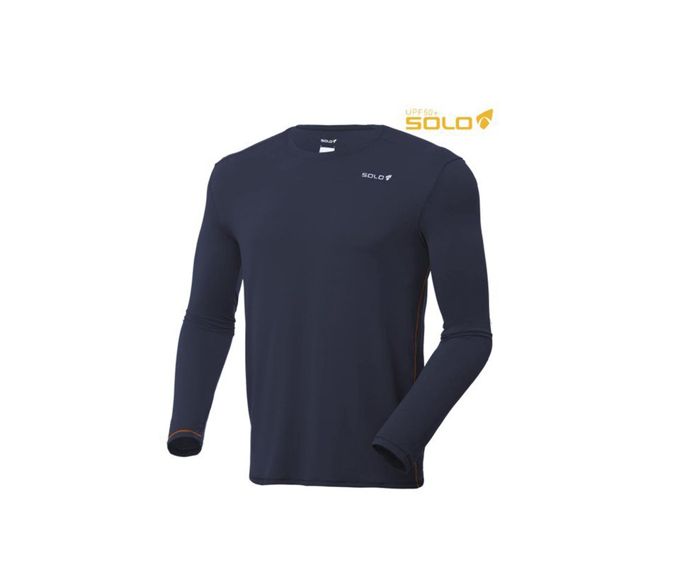 Camiseta Ion Uv Ml Azul Escuro - Proteção Uva/uvb 50+ Fps - Solo