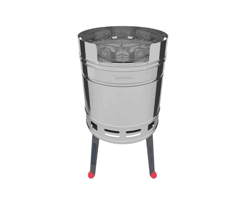 Churrasqueira A Carvão Tcp 400 - Peças De Aço Inox E Suporte De Aço Carbono - Tramontina
