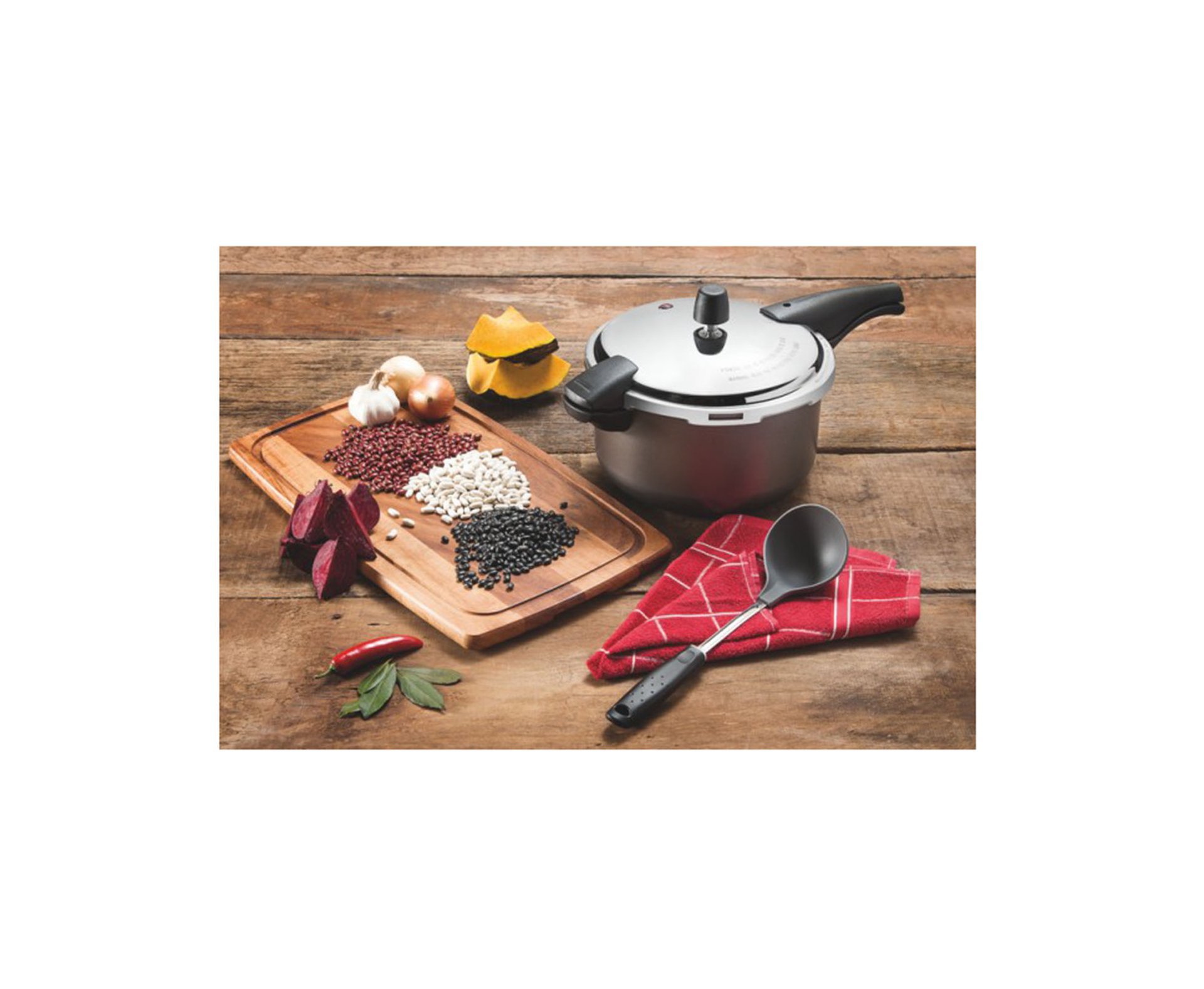 Panela De Pressão 6,0l Vancouver Aluminio Com Revestimento Antiaderente - Tramontina