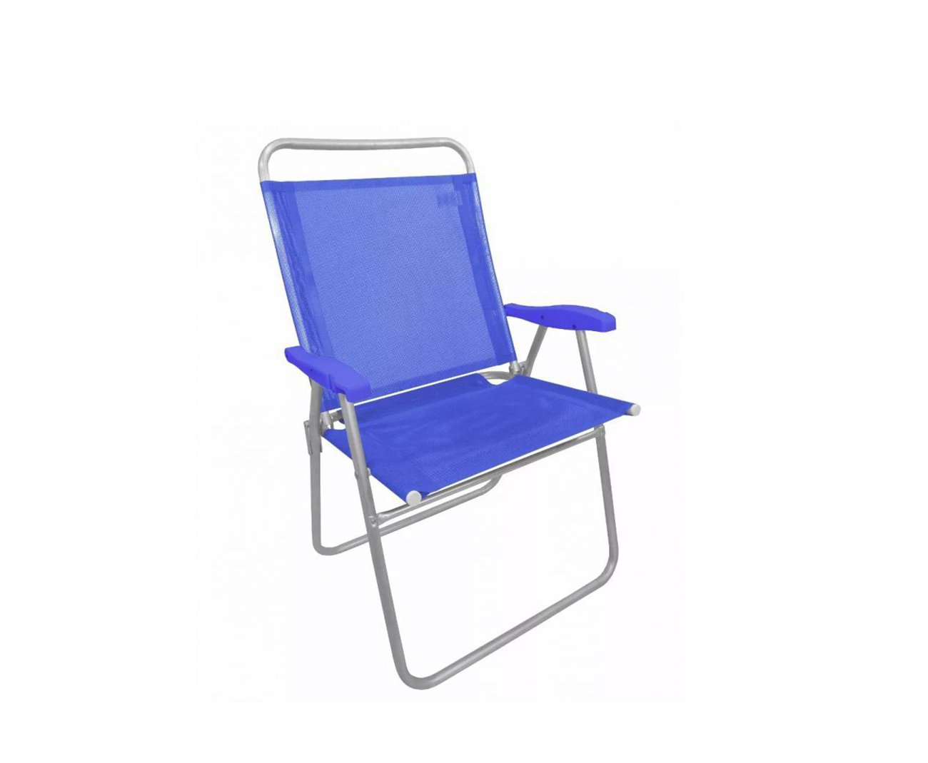 Cadeira De Praia Em Aluminio Zaka King Azul Capacidade 140kg